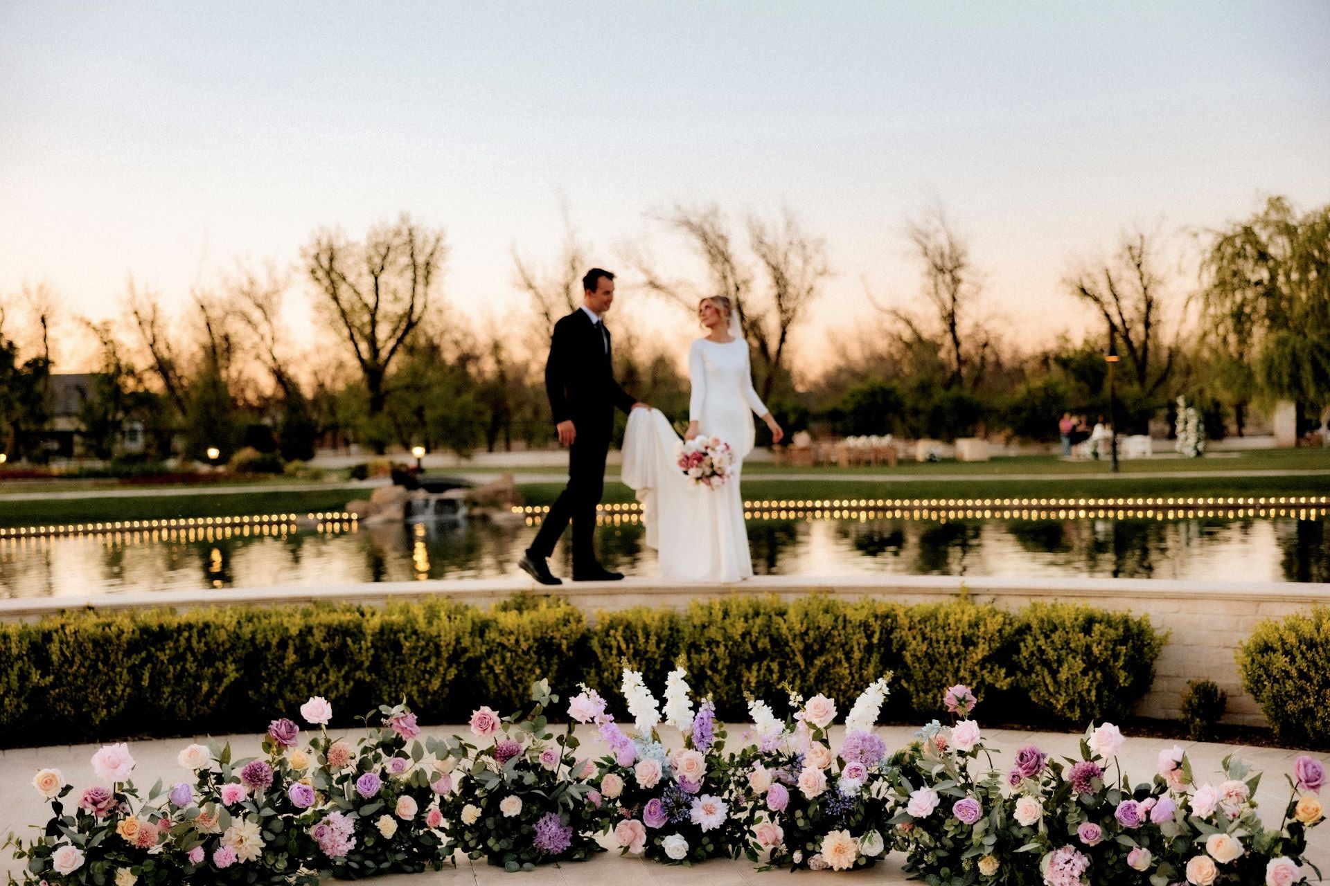 Wedding couple and Wedding Flower