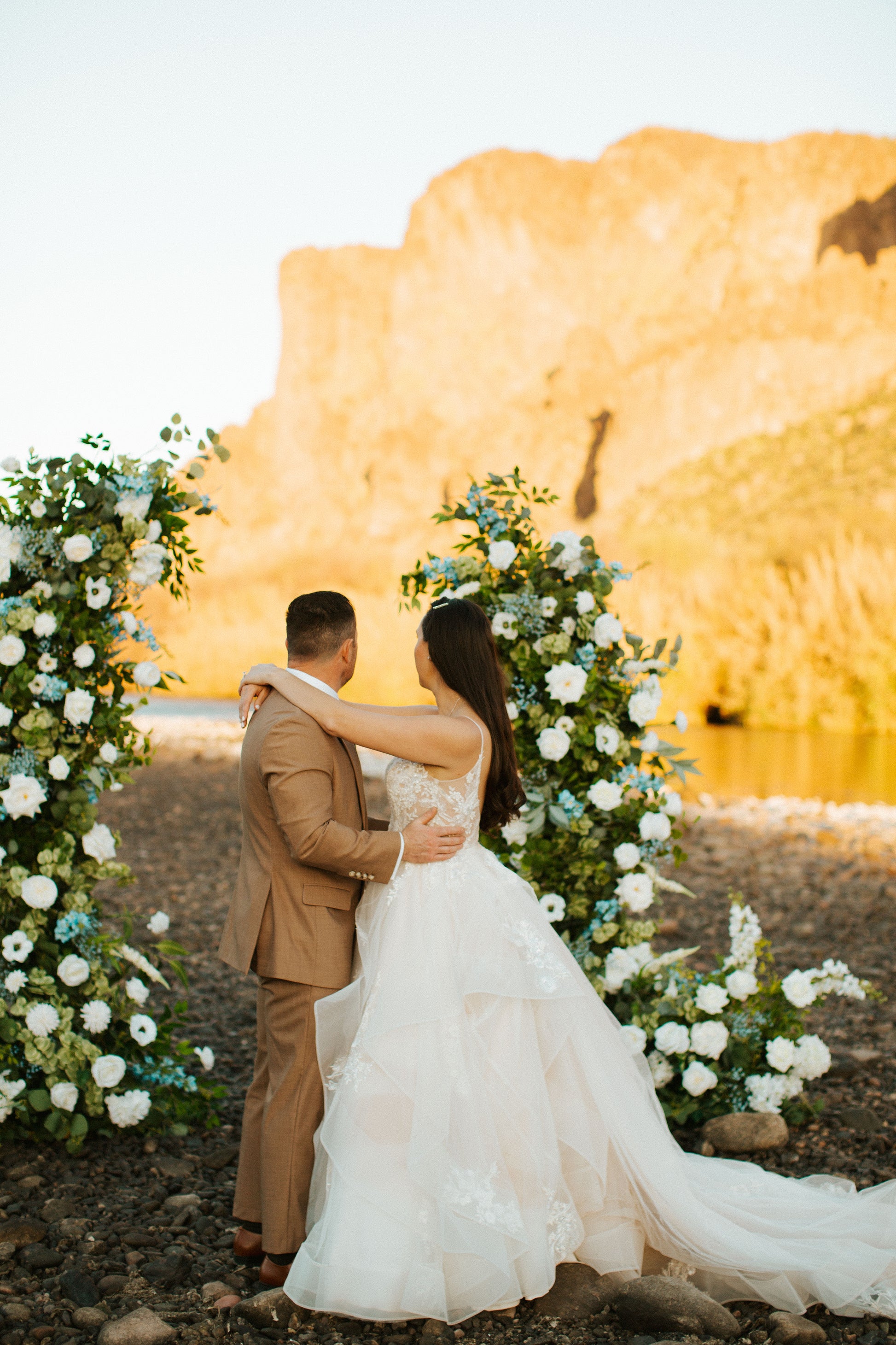 kylee-wedding-arch-couple-by-river
