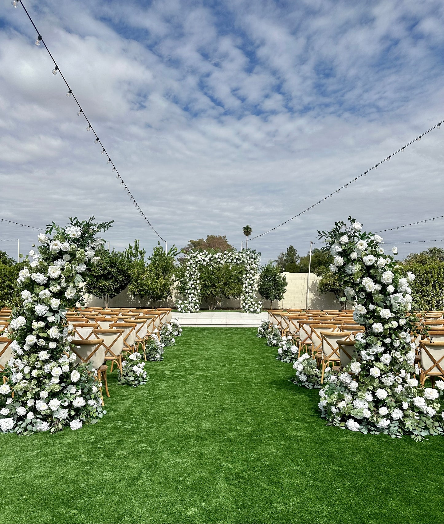 Gather Estate's Wooden Arch Covering