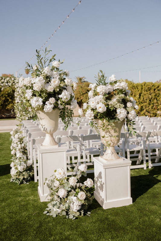 wooden pedestals