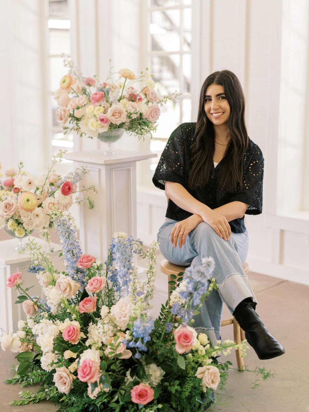 Flowers and girl