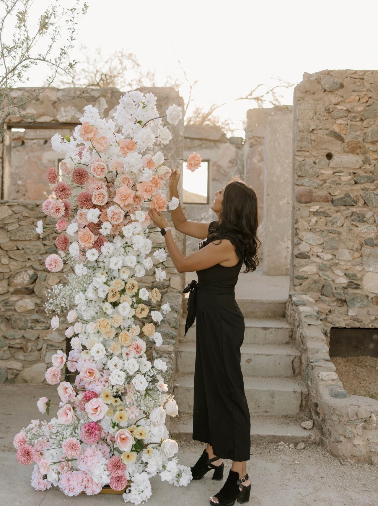 Decorative Wooden Arche and girl